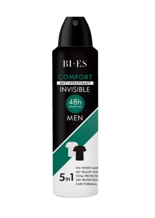 Bi-Es Invisible MEN Dezodorant 5w1 Antyperspirant w Sprayu 150 ml