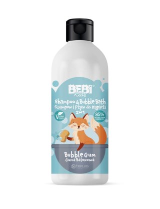 Barwa Bebi Kids szampon i płyn do kąpieli 2w1 - Guma Balonowa 500 ml
