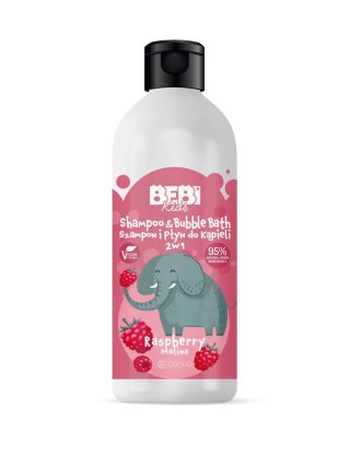 Barwa Bebi Kids szampon i płyn do kąpieli 2w1 - Malina 500 ml