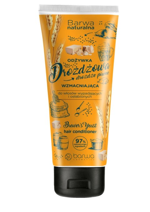 Barwa Naturalna odżywka drożdżowa wzmacniająca do włosów osłabionych i wypadających 200 ml