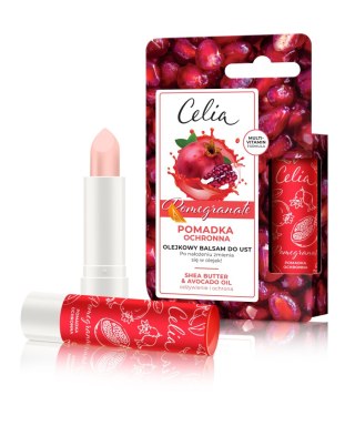 Celia Pomadka Ochronna - Olejkowy Balsam do Ust Pomegranate