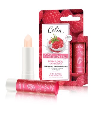 Celia Pomadka Ochronna - Olejkowy Balsam do Ust Raspberry