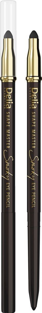Delia Cosmetics Shape Master Kredka do Oczu z Gąbką Smoky Eye Brązowa