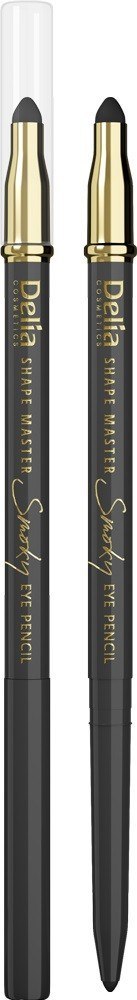 Delia Cosmetics Shape Master Kredka do Oczu z Gąbką Smoky Eye Szara