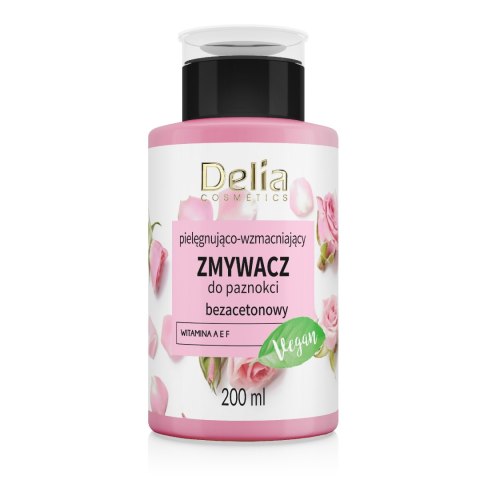 Delia Cosmetics Vege zmywacz do paznokci wzmacniająco-pielęgnujący bez acetonu 200 ml