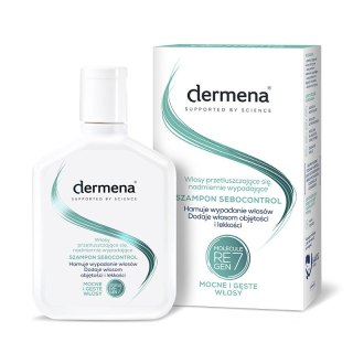 Dermena Supported By Science szampon Sebocontrol do włosów przetłuszczających się i nadmiernie wypadających 200 ml