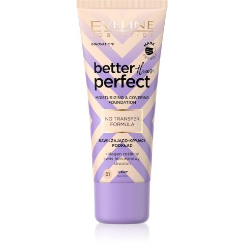 Eveline Cosmetics Podkład Nawilżająco-Kryjący Better Than Perfect nr 01 Ivory 30 ml