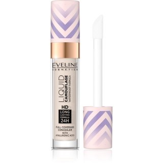Eveline Cosmetics Wodoodporny Korektor z Kwasem Hialuronowym Liquid Camouflage nr 01 Light Porcelain 7.5 ml