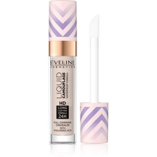 Eveline Cosmetics Wodoodporny Korektor z Kwasem Hialuronowym Liquid Camouflage nr 02 Light Vanilla 7.5 ml
