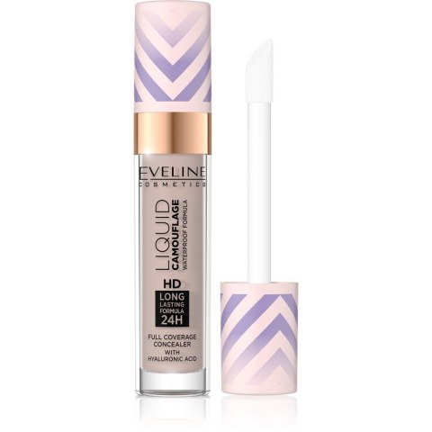 Eveline Cosmetics Wodoodporny Korektor z Kwasem Hialuronowym Liquid Camouflage nr 04 Light Almond 7.5 ml