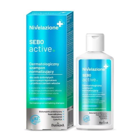Farmona NIVELAZIONE Sebo Active Dermatologiczny szampon normalizujący do włosów przetłuszczających się i z łojotokiem 100 ml