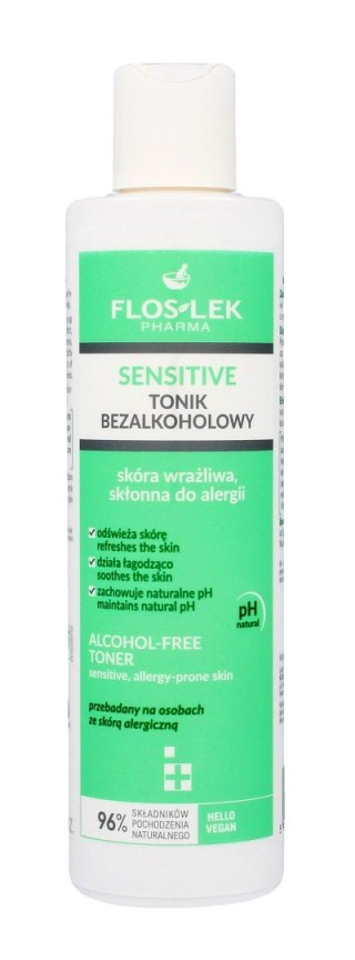 Floslek Pharma Sensitive tonik bezalkoholowy do skóry wrażliwej i skłonnej do alergii 225 ml