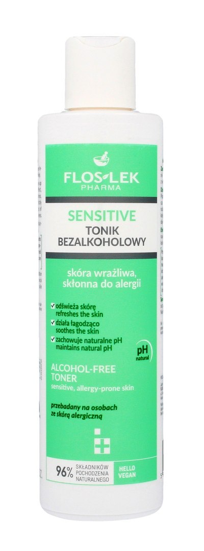 Floslek Pharma Sensitive tonik bezalkoholowy do skóry wrażliwej i skłonnej do alergii 225 ml