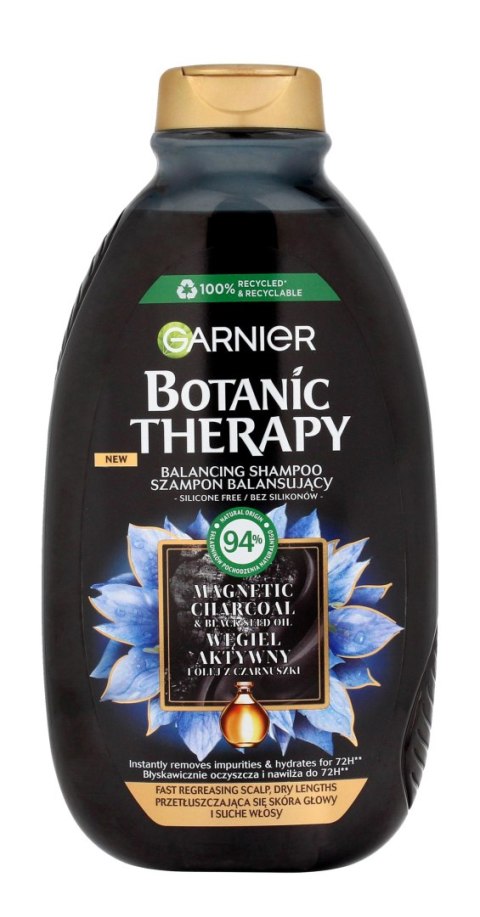 Garnier Botanic Therapy Balansujący szampon do przetłuszczających się włosów i suchej skóry głowy z węglem aktywnym 400 ml
