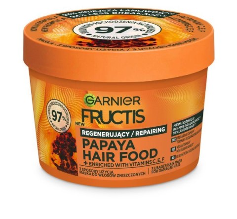 Garnier Fructis Hair Food maska regenerująca do włosów zniszczonych - Papaya 400 ml