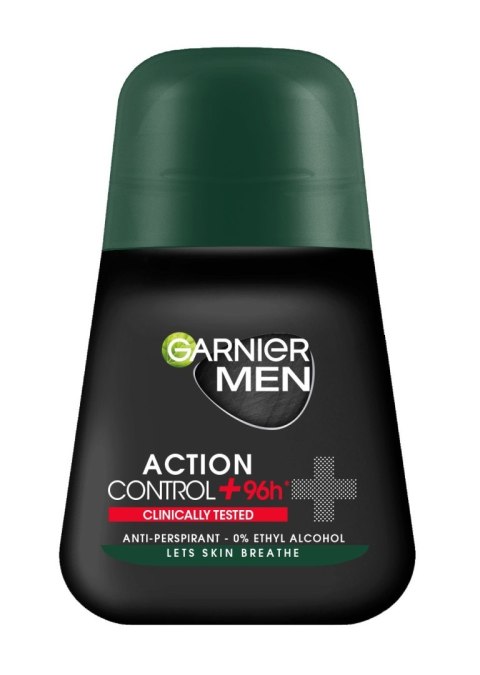 Garnier Dezodorant Roll-on Action Control 96h+ Clinically Tested Antyperspirant dla Mężczyzn 50 ml