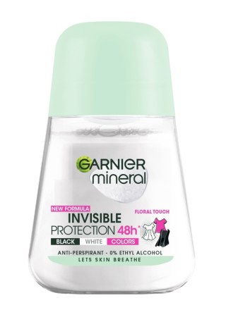 Garnier Mineral Dezodorant Roll-on Invisible Protection 48h Floral Touch - Black & White Colors Antyperspirant 50 ml