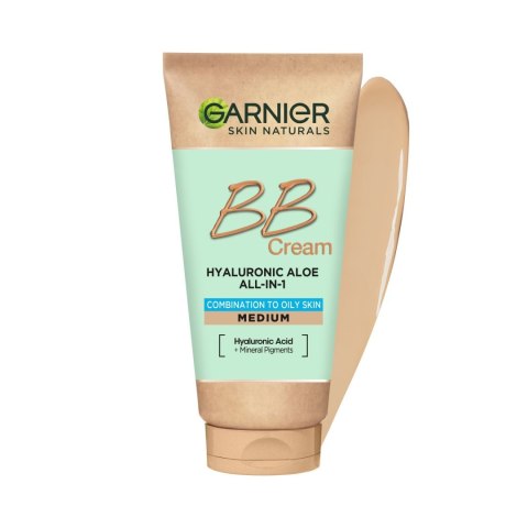 Garnier Skin Naturals Krem Tonujący BB Hyaluronic Aloe All-in-One - Śniady - Cera Tłusta i Mieszana 50 ml