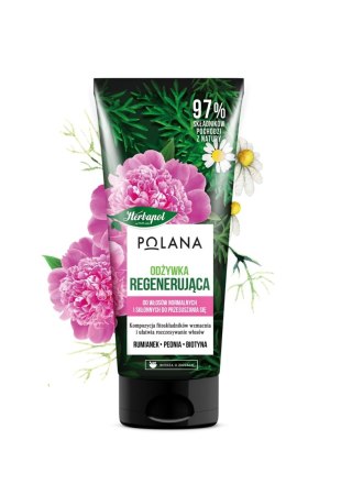 Herbapol Polana odżywka do włosów regenerująca - rumianek & Peonia & Biotyna 200 ml