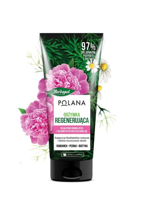 Herbapol Polana odżywka do włosów regenerująca - rumianek & Peonia & Biotyna 200 ml