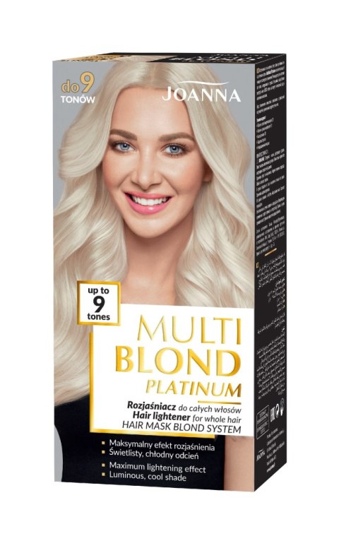 Joanna Multi Blond Platinum rozjaśniacz do całych włosów do 9 tonów