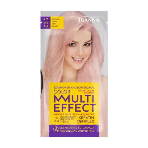 Joanna Multi Effect Color szamponetka koloryzująca nr 02.5 różowy blond 35 g