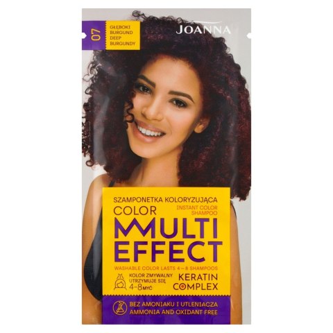 Joanna Multi Effect Color szamponetka koloryzująca nr 07 głęboki burgund 35 g
