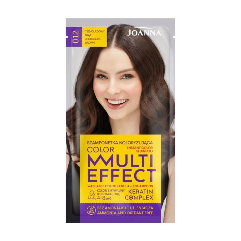 Joanna Multi Effect Color szamponetka koloryzująca nr 12 czekoladowy brąz 35 g