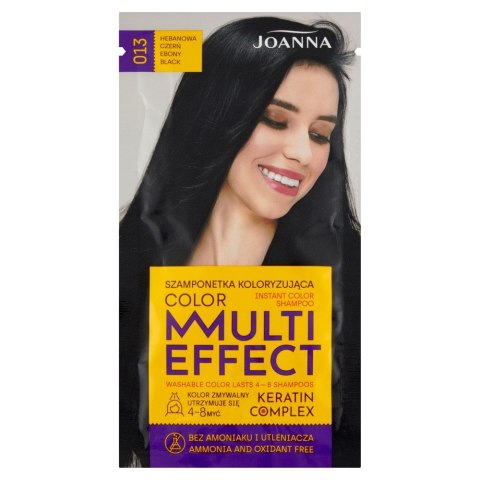 Joanna Multi Effect Color szamponetka koloryzująca nr 13 hebanowa czerń 35 g