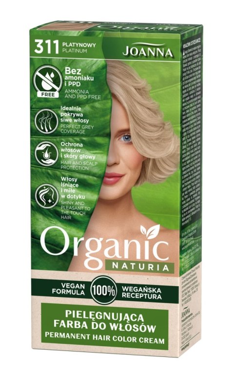 Joanna Organic Naturia pielęgnująca farba do włosów nr 311 Platynowy