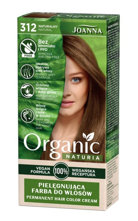 Joanna Organic Naturia pielęgnująca farba do włosów nr 312 Naturalny