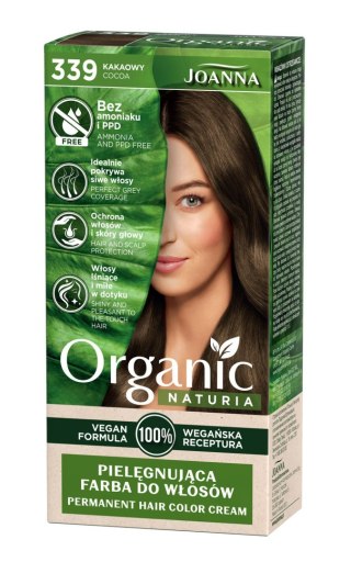 Joanna Organic Naturia pielęgnująca farba do włosów nr 339 Kakaowy
