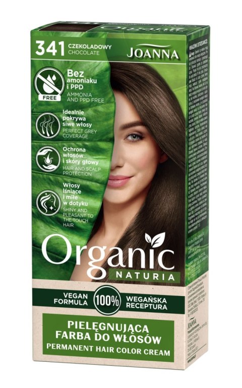 Joanna Organic Naturia pielęgnująca farba do włosów nr 341 Czekoladowy