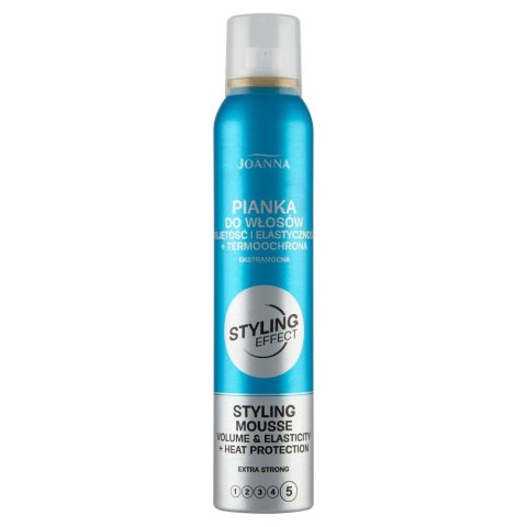 Joanna Styling Effect pianka do włosów objętość i elastyczność + termoochrona - ekstramocna 150 ml