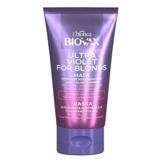LBIOTICA / BIOVAX L`BIOTICA Biovax Ultra Violet for Blonds Maska Intensywna Regeneracja i Tonowanie Koloru do włosów blond i siwych 150ml
