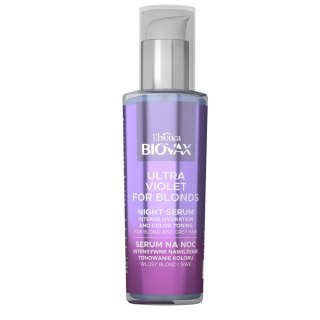 LBIOTICA / BIOVAX L`BIOTICA Biovax Ultra Violet for Blonds Serum na noc Intensywne Nawilżenie i Tonowanie Koloru do włosów blond i siwych 100ml