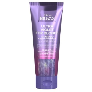 L'Biotica Biovax Ultra Violet for Blonds szampon intensywna regeneracja i Tonowanie Koloru do włosów blond i siwych 200 ml