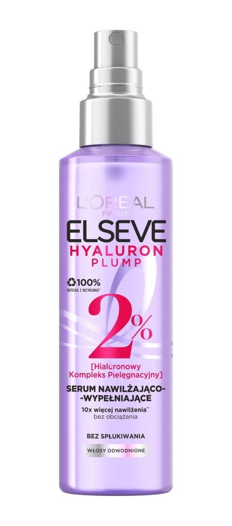 L'Oréal Paris Elseve Hyaluron Plump 2% serum nawilżająco-wypełniające do włosów odwodnionych 150 ml