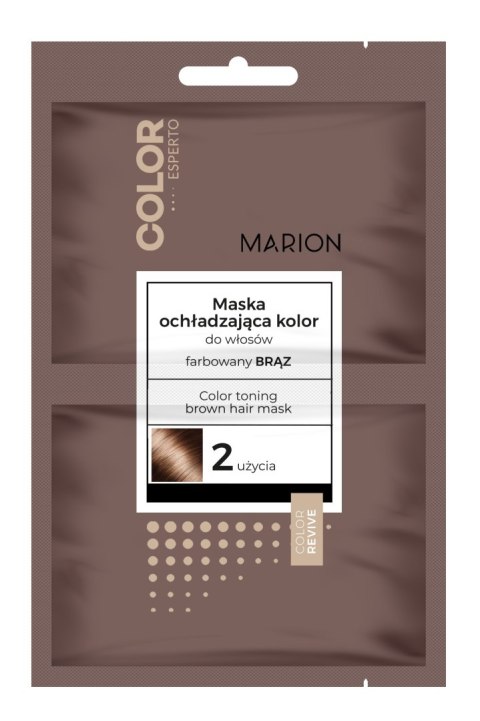 MARION Color Esperto maska ochładzająca kolor do włosów farbowanych na brąz 2x20 ml