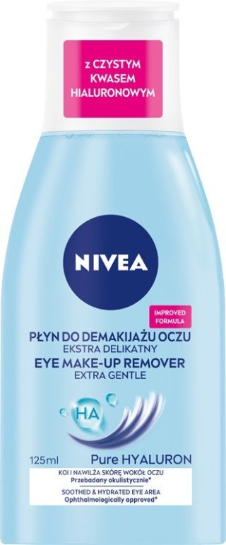 Nivea Pure Hyaluron Ekstra delikatny płyn do demakijażu oczu 125 ml