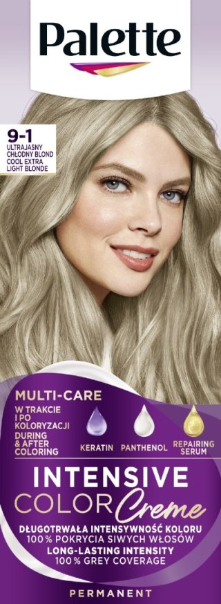 Palette Intensive Color Creme krem koloryzujący nr 9-1 -ultra jasny chłodny blond 1 op.