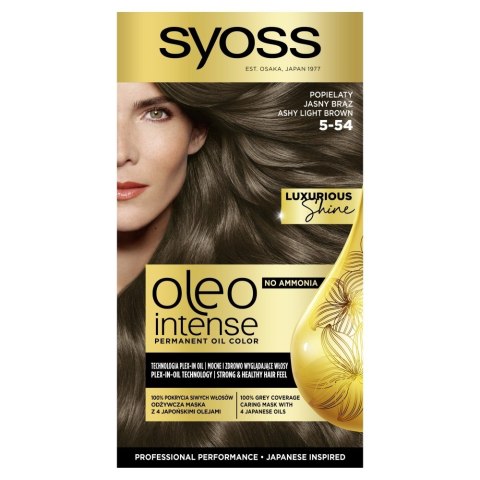 Syoss Oleo Intense farba do włosów Permanent Oil Color nr 5-54 Popielaty Jasny Brąz