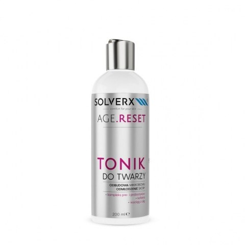 Solverx Age.Reset tonik do twarzy - Odbudowa Mikrobiomu&Odmłodzenie skóry 200 ml