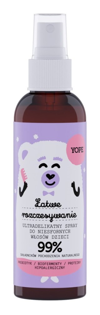 Yope Kids Ultradelikatny spray do niesfornych włosów dzieci - Łatwe rozczesywanie 150 ml