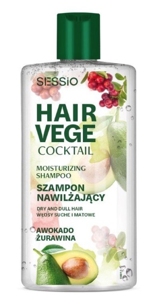 Chantal Sessio Hair Vege szampon nawilżający do włosów - Awokado i Żurawina 300 ml