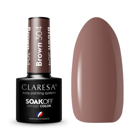 Claresa lakier hybrydowy Brown nr 304 5 g