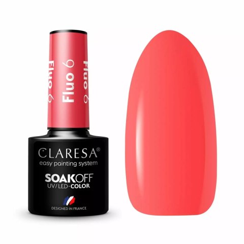 Claresa lakier hybrydowy Fluo nr 6 5 g