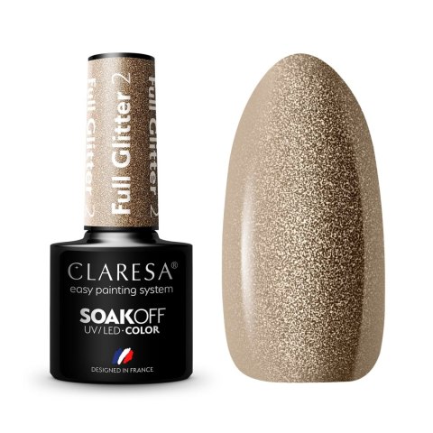 Claresa lakier hybrydowy Full Glitter nr 2 5 g