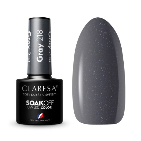 Claresa lakier hybrydowy Gray nr 218 5 g