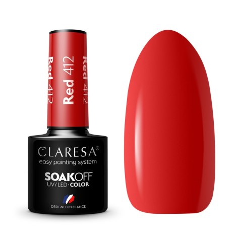Claresa lakier hybrydowy Red nr 412 5 g
